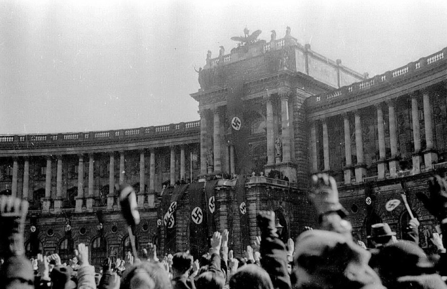 Crowds at the Heldenplatz, Vienna, during the Anschluss, 12 March 1938