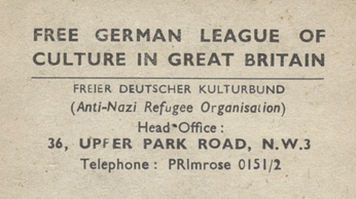 Free German League of Culture in Great Britain — Freier Deutscher Kulturbund (Anti-Nazi Refugee Organisation)