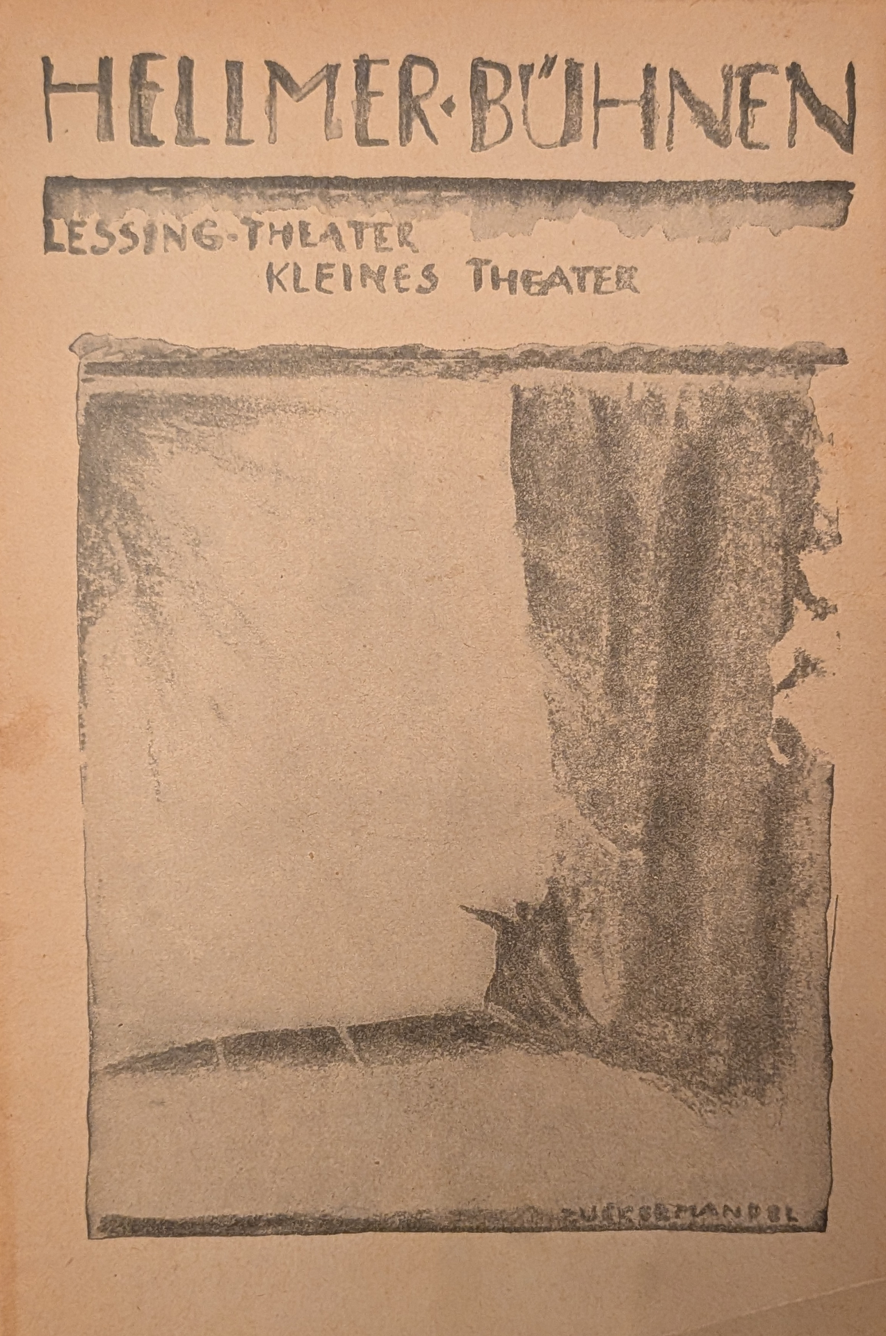 Hellmer-Bühnen — Lessing-Theater & Kleines Theater programme cover (ill. Tuckermandel)