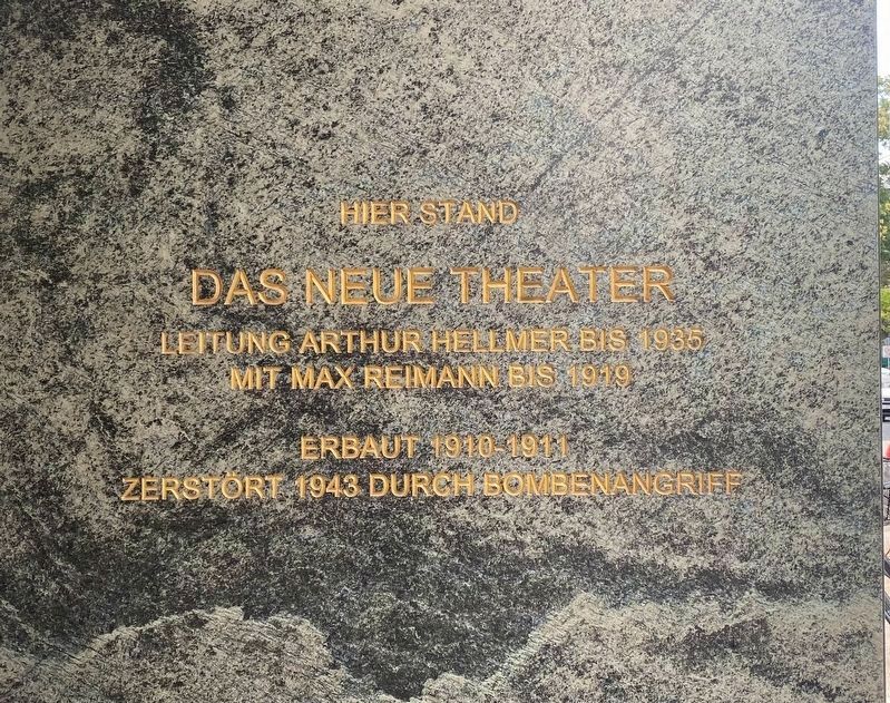 Commemorative plaque marking the site of the former Neues Theater, Frankfurt am Main